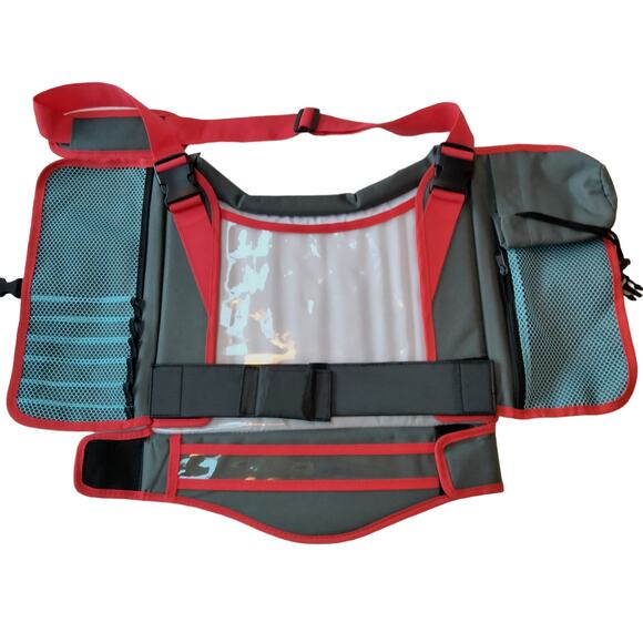 Everything In Place Kids Travel Car  LapTray Organizer Black Red - Picture 2 of 4
